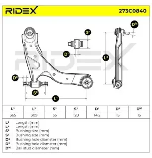 Braccio sospensione per HYUNDAI- 545012C000, 545012C001, 545012C002, 545012D002AS 545012D002DS