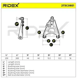 Querlenker für DACIA - 7700783455, RENAULT - 7700717043, 7700783453 7700783455