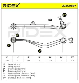 Brazo de suspensión para MERCEDES-BENZ- 1633500153, 1633500253, 1633500453, 1633500653, 2123308100, A1633500153