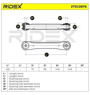 Bras de suspension pour FIAT / LANCIA - K52088654AB, K52001162, JEEP- 52001162 52088654AB