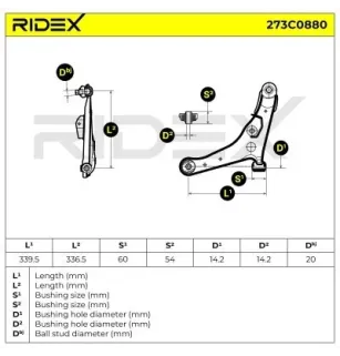 Bras de suspension pour MITSUBISHI- 4013A131, MN101741, MR961261 MR961391