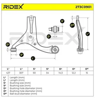 Braccio sospensione per HYUNDAI - 545001E000, KIA- 545001E000 545000J000
