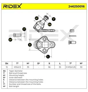 Rotule de suspension pour TOYOTA- 4333009030, 4333009130, 4333019095, 4333019185, 4333029265, 4333029315 4333029375