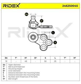 Rotule de suspension pour AUDI, SEAT, SKODA, VW- 893407366D, 893407366B, 895407366 8A0407366