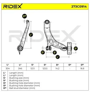Bras de suspension pour FORD- 1332454, 1355048, 2T143042BF, 2T143042BH, 2T143042BJ, 4366973, 4371925, 4539871 4T163042AA Bras de suspension pour FORD- 1332454, 1355048, 2T143042BF, 2T143042BH, 2T143042BJ, 4366973, 4371925, 4539871 4T163042AA