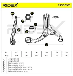 Braço de suspensão para HYUNDAI - 545011E000, KIA- 545011E000 545010J000