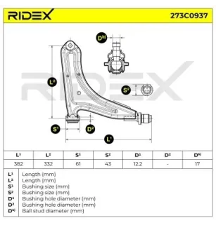 Braço de suspensão para VAG -171407153D, VW- 171407153D