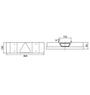 LC7T - Left rear light with PE connector rear vignal 168770
