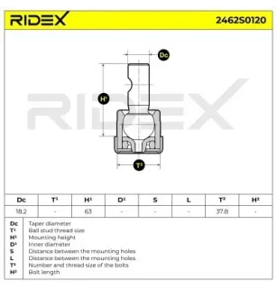Rotule de suspension pour FORD- 5021430, 6154161, 6154162, 86VB3395A1B 880X3K209GA
