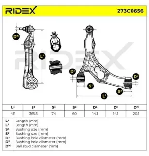 Bras de suspension pour AUDI, VW- 7L8407151F 7L8407151K