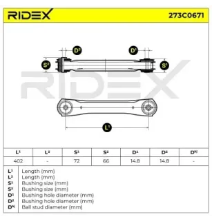 Bras de suspension pour JEEP- 52088312