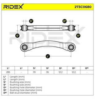 Bras de suspension pour FORD- 1061660, 1136073, 1448127, 1502440, 1752565, 1703206 8V415500AA