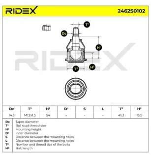 Rotule de suspension pour BMW- 1126254 31121126254
