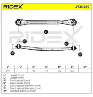 Querlenker für FORD - 1117871, 1118922, 1124242, 1206474, 1S715K898AF 1S715K898AG