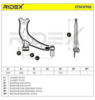 Bras de suspension pour CITROËN, PEUGEOT- 1614447680, 3520H3, 3520H4, 3520H5, 3520H6, 3520H8, 3520A8, 3520E8 3520E9