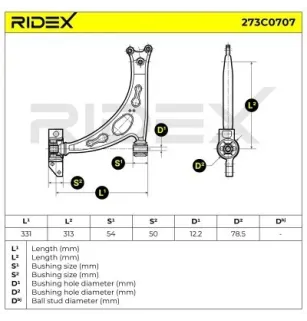 Querlenker für AUDI, SEAT, SKODA, VW- 1K0407152AC 1K0407152M