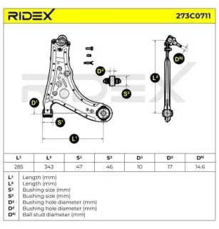 Braço de suspensão para AUDI, SEAT, SKODA, VAG, VW-6N0407151, 6N0407151AS3, 6N0407151B, 6X0407151, 6X0407151AS3