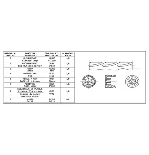LC7 - Piloto trasero derecho con conector DIN 8 vías vignal trasero 169410