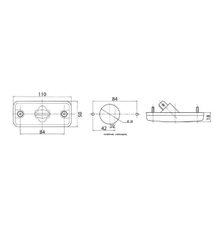 FPL93 - Luz de posição frontal 12/24V lâmpadas vignal cristal 193200