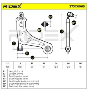 Bras de suspension pour CHEVROLET - 96415064D, 96415064, 96391851D, 96391851, DAEWOO- 96391851 96415064
