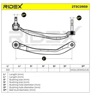 Bras de suspension pour NISSAN- 54524AV600, 54524AV601 54524AV60A