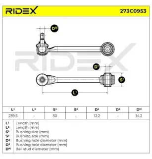 Bras de suspension pour HONDA- 52390S84A01