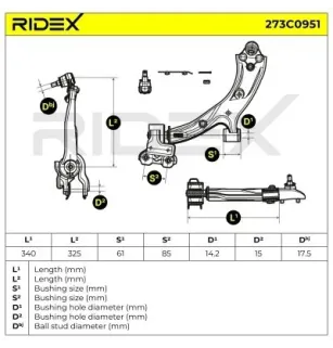 Bras de suspension pour HONDA- 51360SWAE00 51360SWAE01