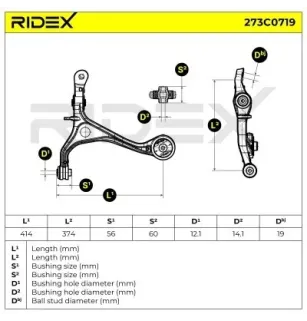 Bras de suspension pour HONDA- 51360SDAA02, 51360SDAA03, 51360SDAA01 51360SEAE01