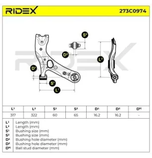 Bras de suspension pour TOYOTA- 480680R010, 4806828140, 4806842050, 4806842051 4806842060