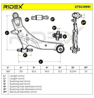 Bras de suspension pour HYUNDAI- 545023A201 545023A100