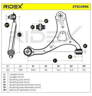 Bras de suspension pour KIA- 545012P000