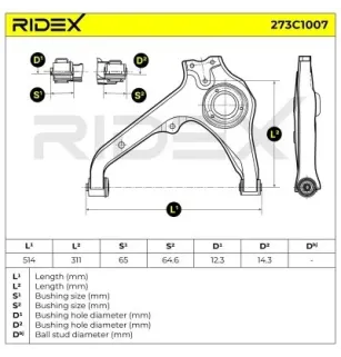 Bras de suspension pour SUZUKI- 4520060830, 4520060830000, 4520060850000, 4520060851000, 4520060852000, 4520060853000