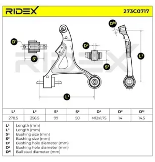 Bras de suspension pour TOYOTA- 30760587