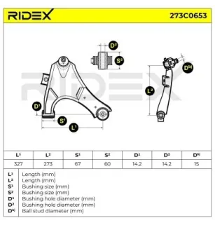 Bras de suspension pour DAIHATSU- 4306987401 4806987403