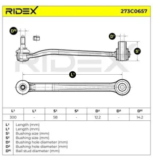 Bras de suspension pour AUDI- 8A0501530B 8A0501530C