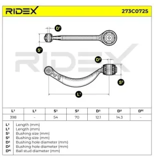 Bras de suspension pour DAIMLER, JAGUAR- C2C13829, C2C15234, C2C20618, C2C21984, C2C26261, C2C26835, C2C36013, C2C36868