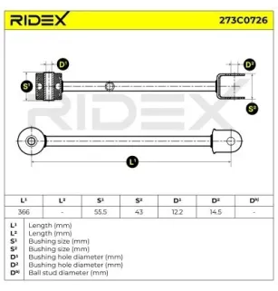 Bras de suspension pour NISSAN- 551108H505