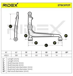 Bras de suspension pour VW- 7D0407152A