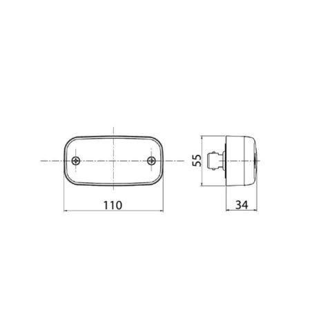 FE94 - Feu de position latéral Ampoules 12/24V ambre vignal 194010