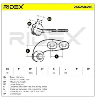 Rotule de suspension pour AUDI- 893505365A 893505365C