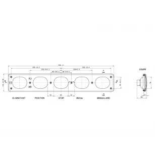BD 95 - Recessed rear light for Vignal bus 195000