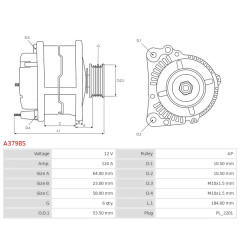 Alternateur Remplace Valeo TG12C055