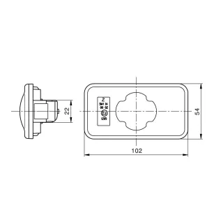 SMD00 LED - Luce side-marker a LED 24V ambra Renault Trucks, Volvo Trucks vignal 198620