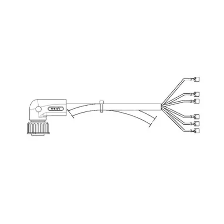 FCA - Faisceau feu arrière 7 voies connecteur coudé 4000 mm vignal 280049