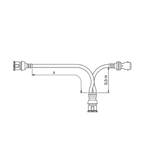 FCA – JPTF/JPTM-Kabelbaum 3,8 m, Vignal 280059
