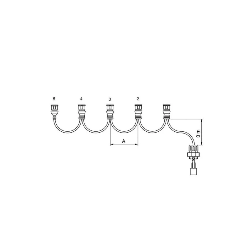 FCA - Side light harness 3 JPT connectors 3.5 m vignal 280089 FCA - Side light harness 3 JPT connectors 3.5 m vignal 280089