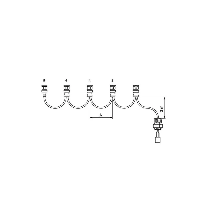 FCA - Side light harness 3 JPT connectors 3.5 m vignal 280089 FCA - Side light harness 3 JPT connectors 3.5 m vignal 280089