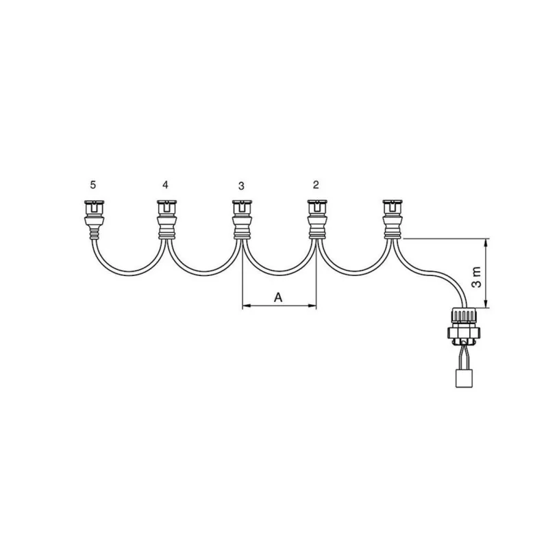 FCA - Side light harness 4 JPT connectors 3.5 m vignal 280099 FCA - Side light harness 4 JPT connectors 3.5 m vignal 280099
