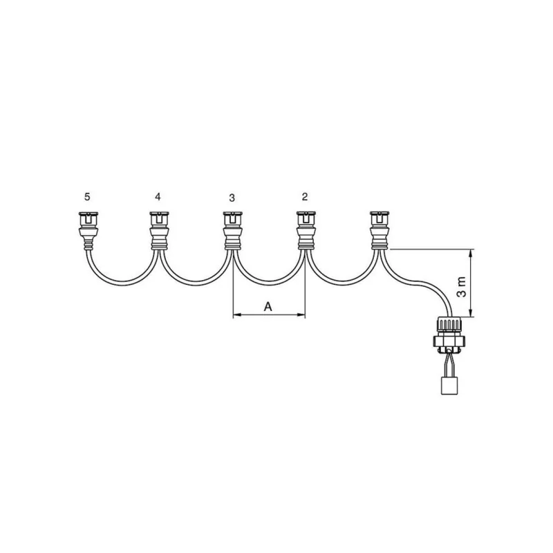 FCA - Side light harness 3 JPT connectors 5.5 m vignal 280129 FCA - Side light harness 3 JPT connectors 5.5 m vignal 280129
