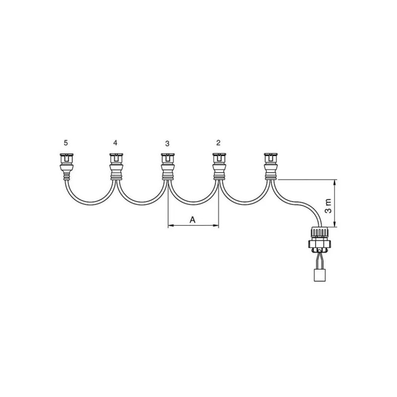 FCA - Side light harness 4 JPT connectors 5.5 m vignal 280139 FCA - Side light harness 4 JPT connectors 5.5 m vignal 280139